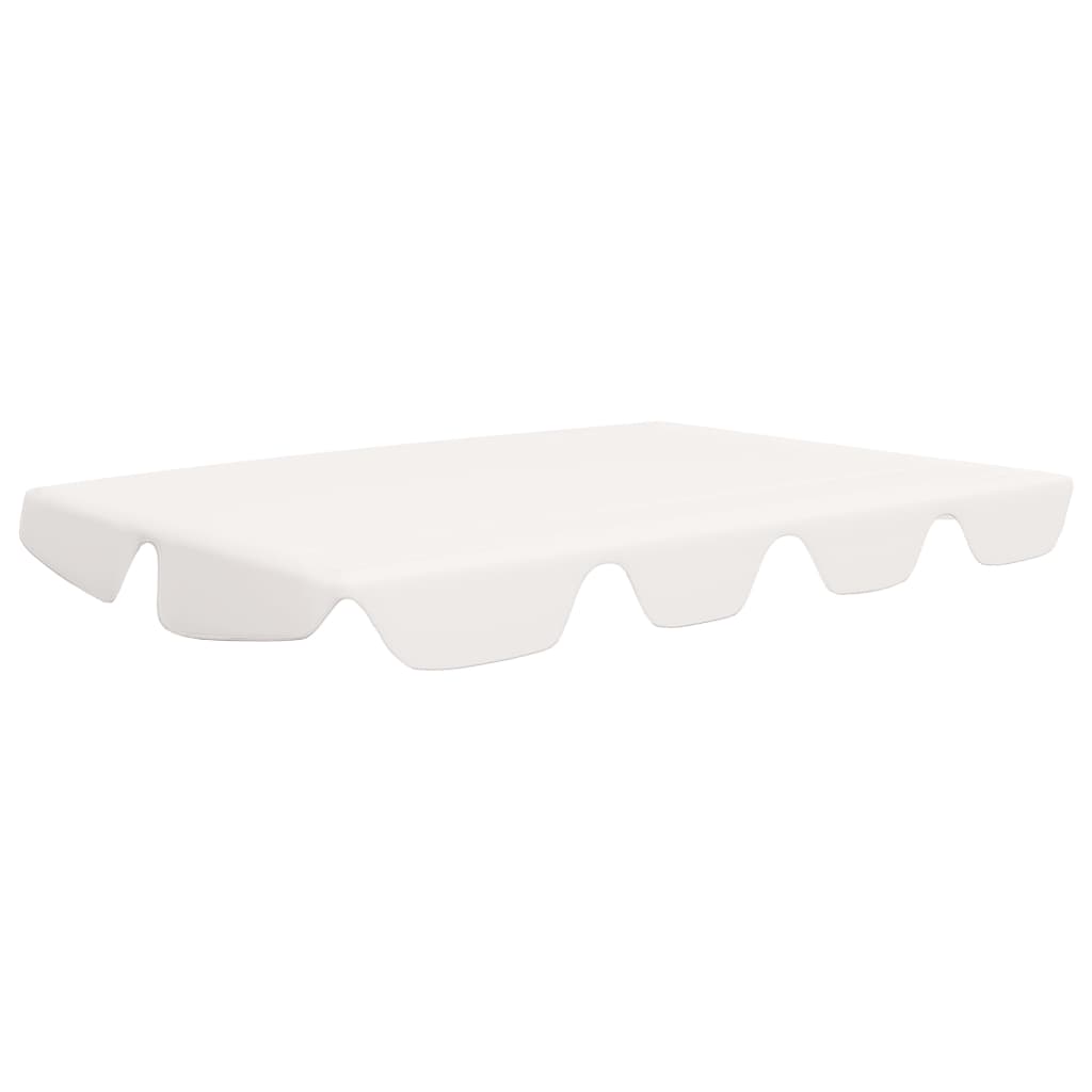Baldacchino per Dondolo Giardino Bianco 150/130x105/70 cm - homemem39