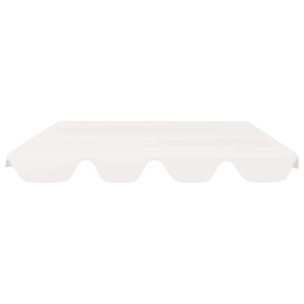 Baldacchino per Dondolo Giardino Bianco 150/130x105/70 cm - homemem39