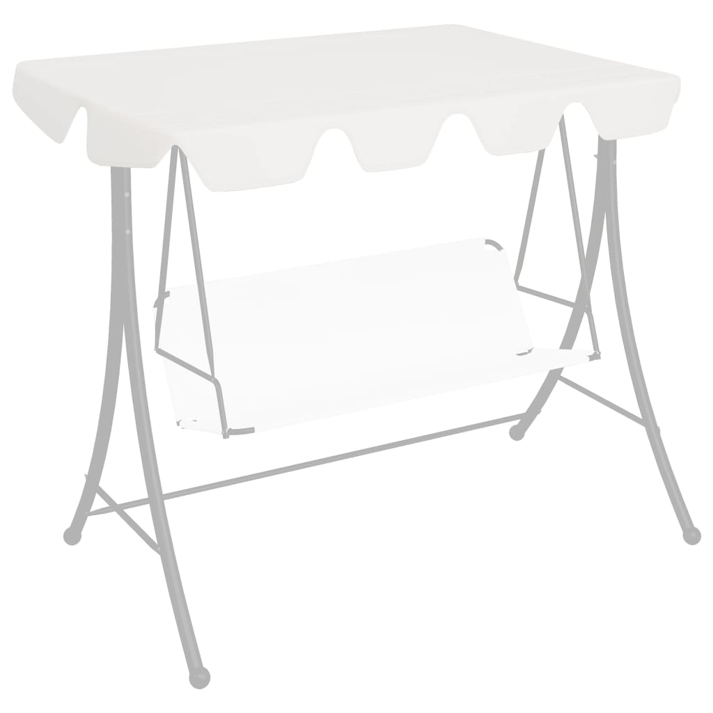 Baldacchino per Dondolo Giardino Bianco 150/130x105/70 cm - homemem39
