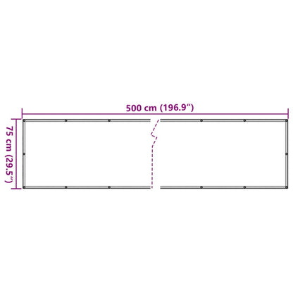 Paravento Balcone Antracite 75x500 cm in Tessuto Oxford - homemem39