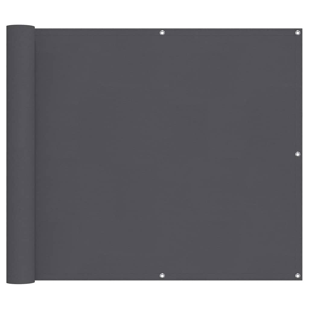 Paravento da Balcone Antracite 90x500 cm in Tessuto Oxford | homemem39