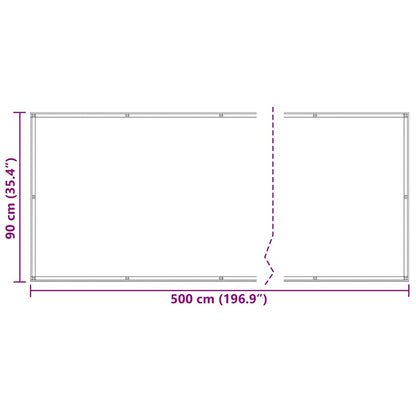 Paravento da Balcone Antracite 90x500 cm in Tessuto Oxford | homemem39