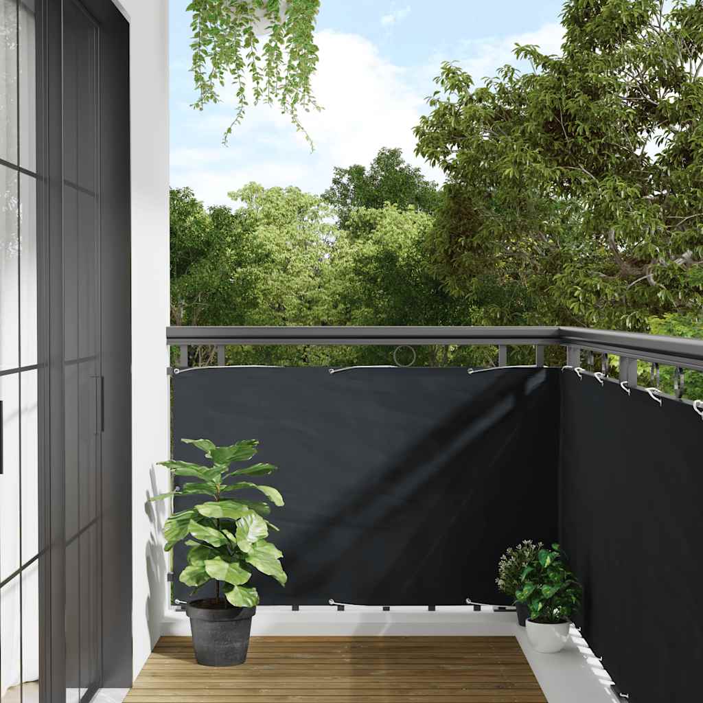 Paravento da Balcone Antracite 90x500 cm in Tessuto Oxford | homemem39