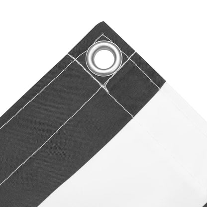 Paravento Balcone Antracite e Bianco 120x600 cm Tessuto Oxford | homemem39