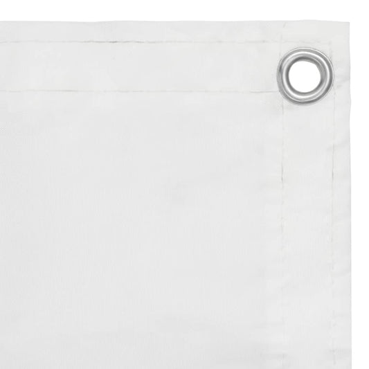 Paravento da Balcone Bianco 75x300 cm in Tessuto Oxford - homemem39