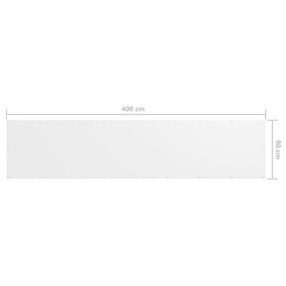 Paravento Balcone Bianco 90x400 cm in Tessuto Oxford | homemem39