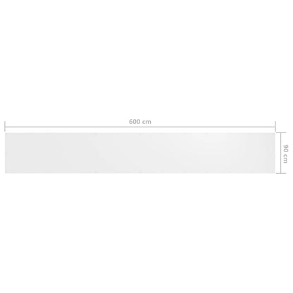 Paravento da Balcone Bianco 90x600 cm in Tessuto Oxford | homemem39
