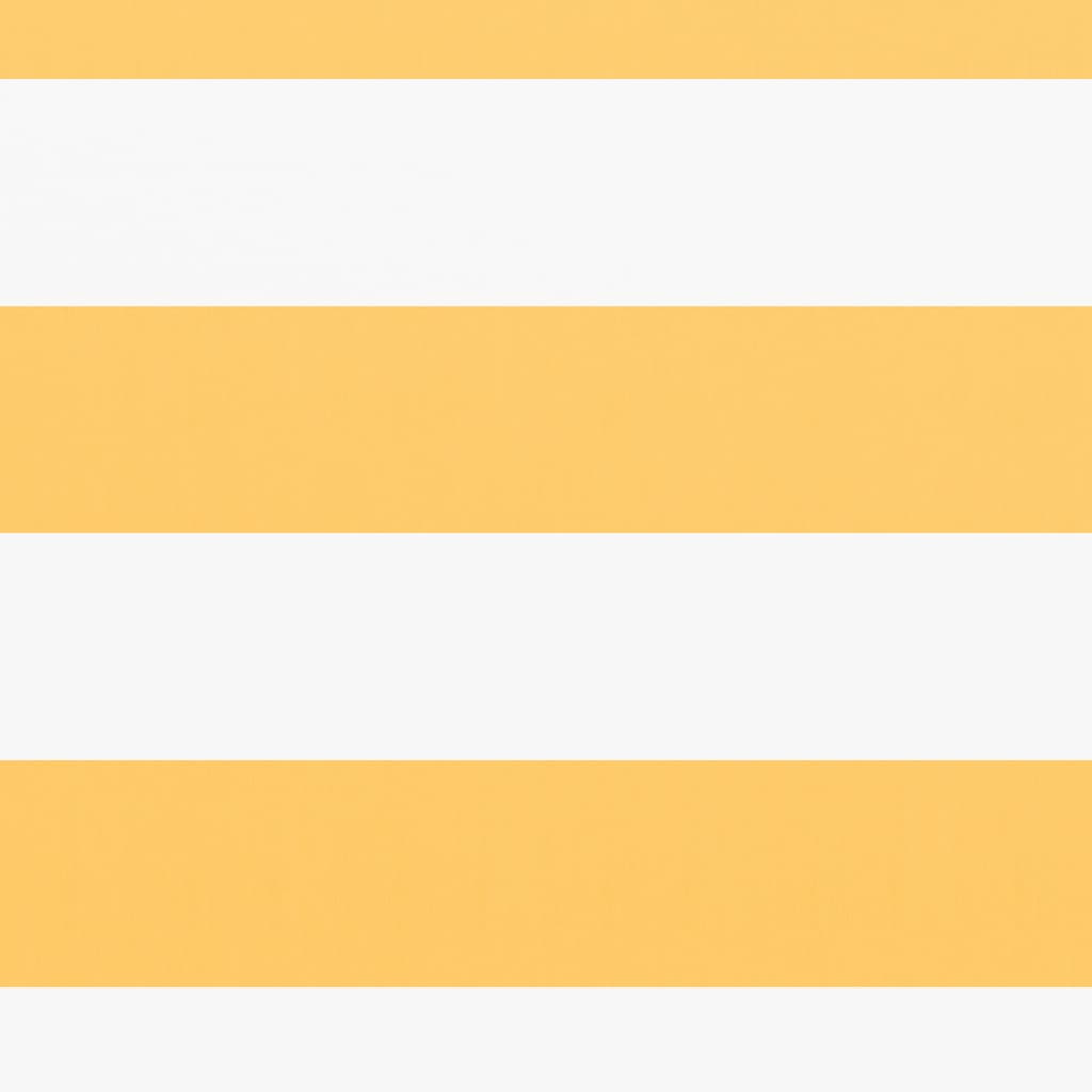 Paravento Balcone Bianco e Giallo 90x600 cm Tessuto Oxford