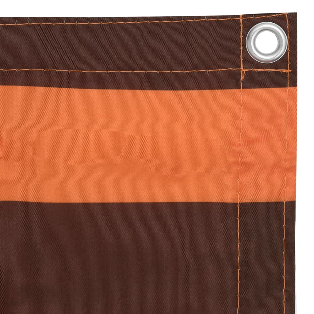 Paravento Balcone Arancione e Marrone 75x400 cm Tessuto Oxford - homemem39