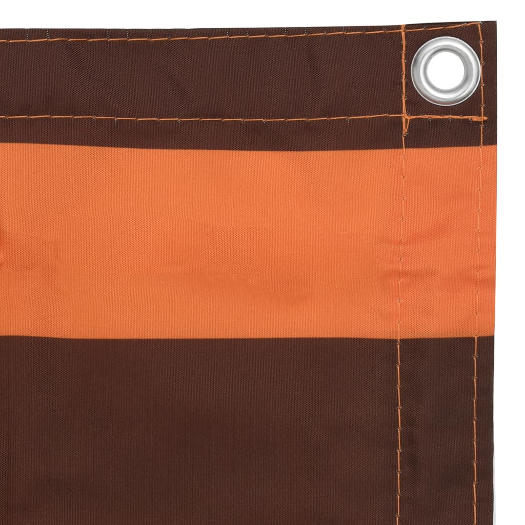 Paravento Balcone Arancione e Marrone 75x600 cm Tessuto Oxford | homemem39