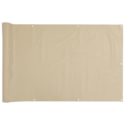 Paravento da Balcone Beige 75x300 cm in Tessuto Oxford | homemem39