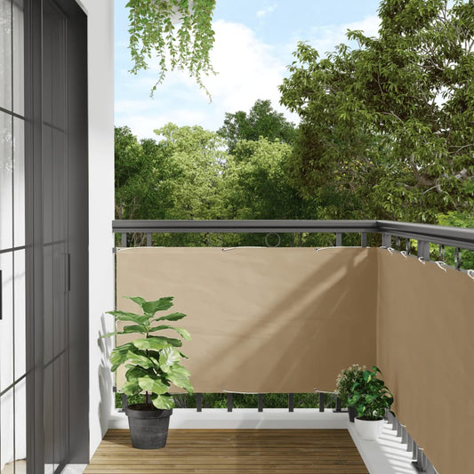 Paravento da Balcone Beige 75x300 cm in Tessuto Oxford | homemem39