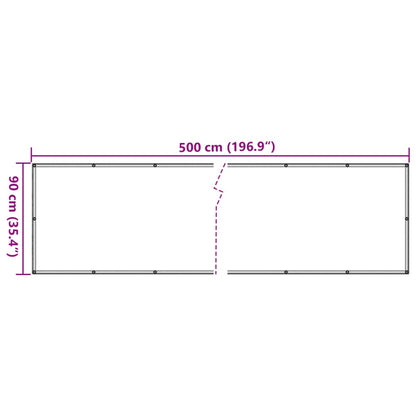 Paravento da Balcone Beige 90x500 cm in Tessuto Oxford | homemem39