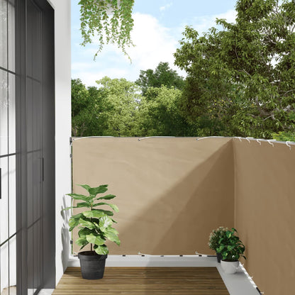 Paravento Balcone Beige 120x300 cm Tessuto Oxford