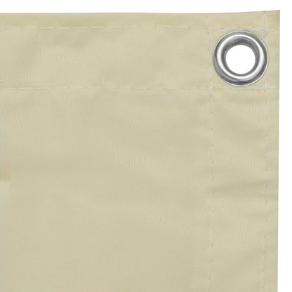 Paravento da Balcone Crema 120x300 cm Tessuto Oxford