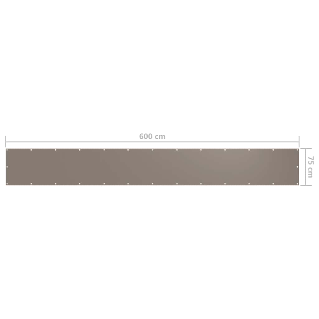 Paravento da Balcone Talpa 75x600 cm Tessuto Oxford | homemem39
