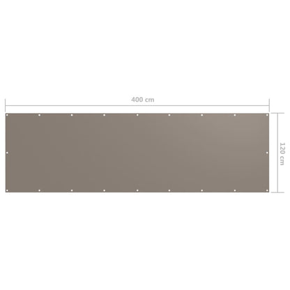 Paravento da Balcone Talpa 120x400 cm Tessuto Oxford - homemem39