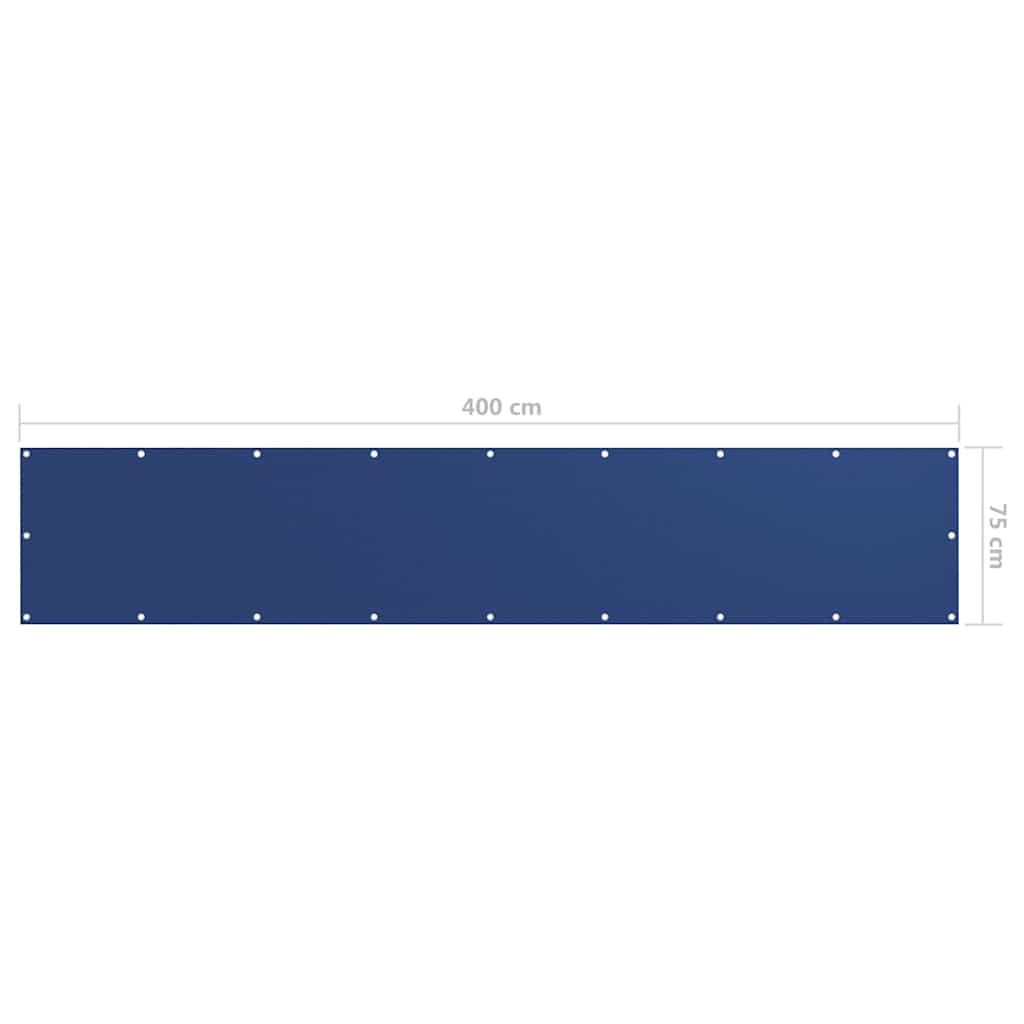 Paravento da Balcone Blu 75x400 cm in Tessuto Oxford | homemem39