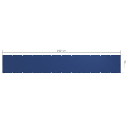 Paravento da Balcone Blu 90x600 cm Tessuto Oxford | homemem39