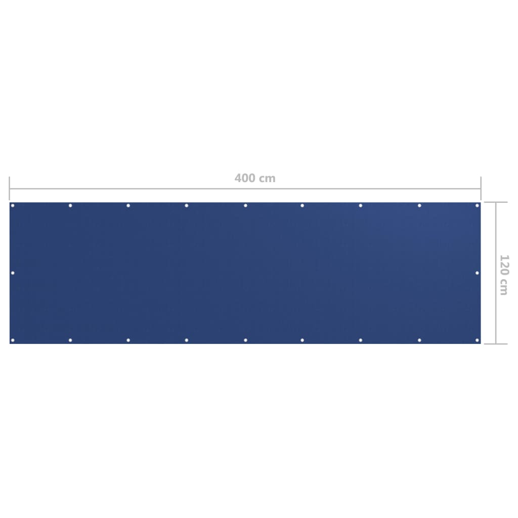 Paravento Balcone Blu 120x400 cm Tessuto Oxford | homemem39