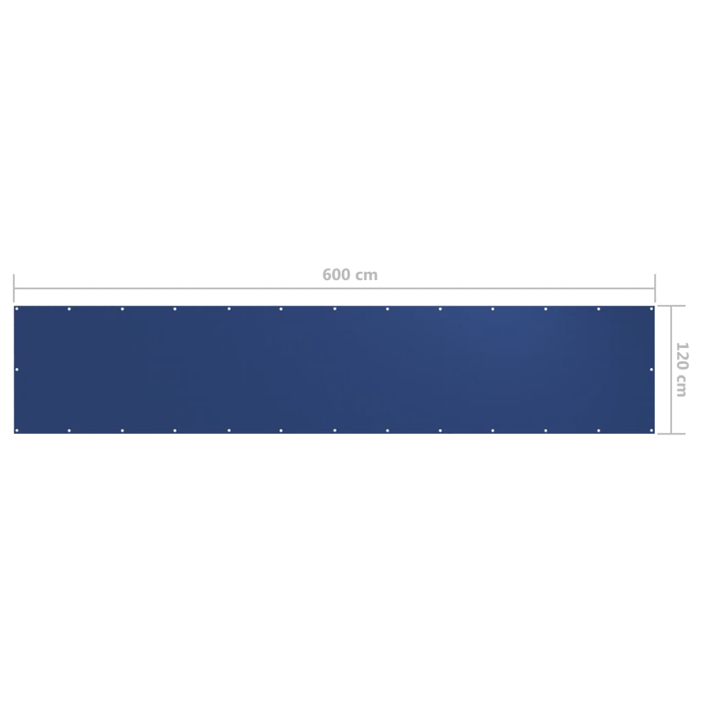Paravento da Balcone Blu 120x600 cm in Tessuto Oxford | homemem39