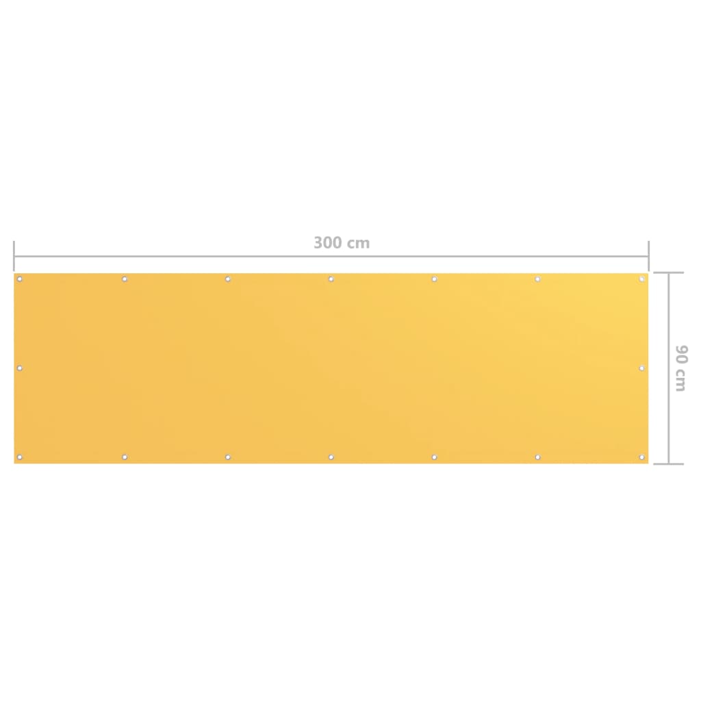 Paravento da Balcone Giallo 90x300 cm in Tessuto Oxford | homemem39