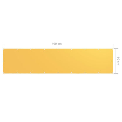 Paravento Balcone Giallo 90x400 cm in Tessuto Oxford - homemem39