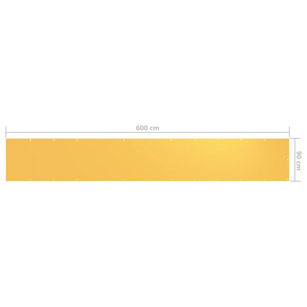 Paravento Balcone Giallo 90x600 cm Tessuto Oxford | homemem39