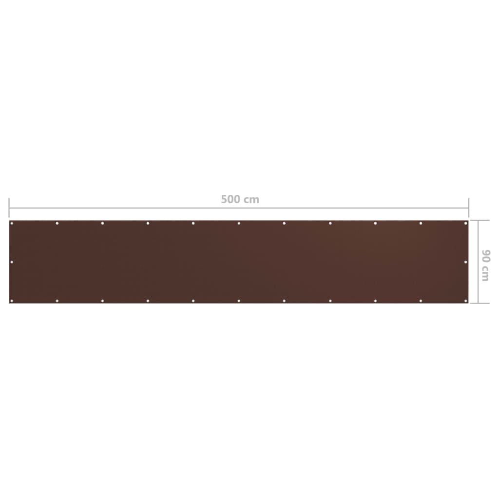 Paravento da Balcone Marrone 90x500 cm in Tessuto Oxford | homemem39