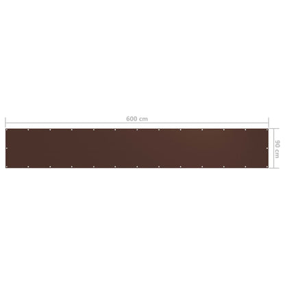 Paravento da Balcone Marrone 90x600 cm in Tessuto Oxford | homemem39