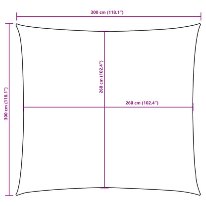Vela Parasole in Tela Oxford Quadrata 3x3 m Antracite | homemem39
