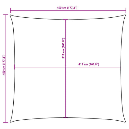 Vela Parasole in Tela Oxford Quadrata 4,5x4,5 m Antracite | homemem39