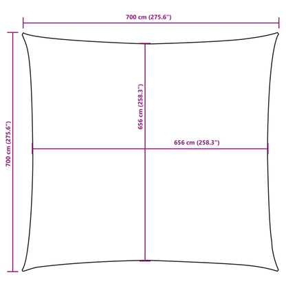 Vela Parasole in Tela Oxford Quadrata 7x7 m Antracite | homemem39