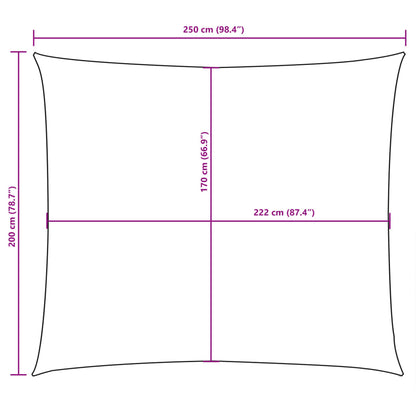 Parasole a Vela Oxford Rettangolare 2x2,5 m Antracite | homemem39