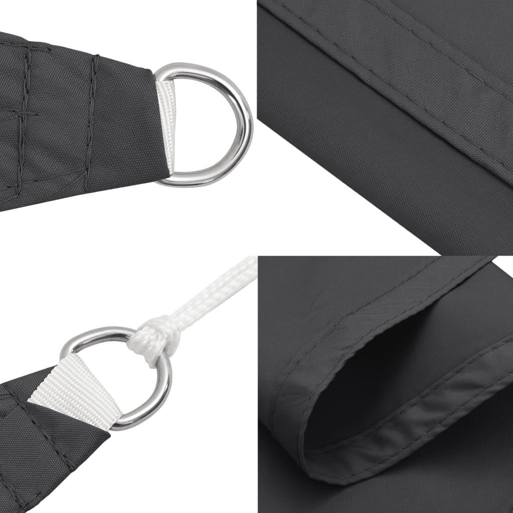 Parasole a Vela Oxford Triangolare 2,5x2,5x3,5 m Antracite | homemem39