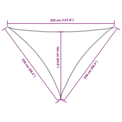Parasole a Vela Oxford Triangolare 2,5x2,5x3,5 m Antracite | homemem39