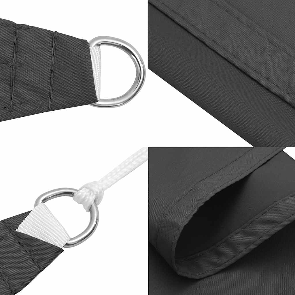 Parasole a Vela Oxford Triangolare 3x4x4 m Antracite | homemem39