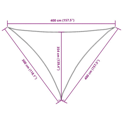 Parasole a Vela Oxford Triangolare 3x4x4 m Antracite | homemem39