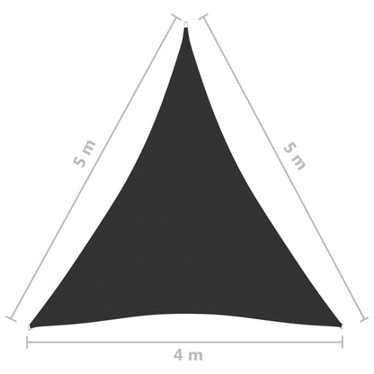 Parasole a Vela Oxford Triangolare 4x5x5 m Antracite | homemem39