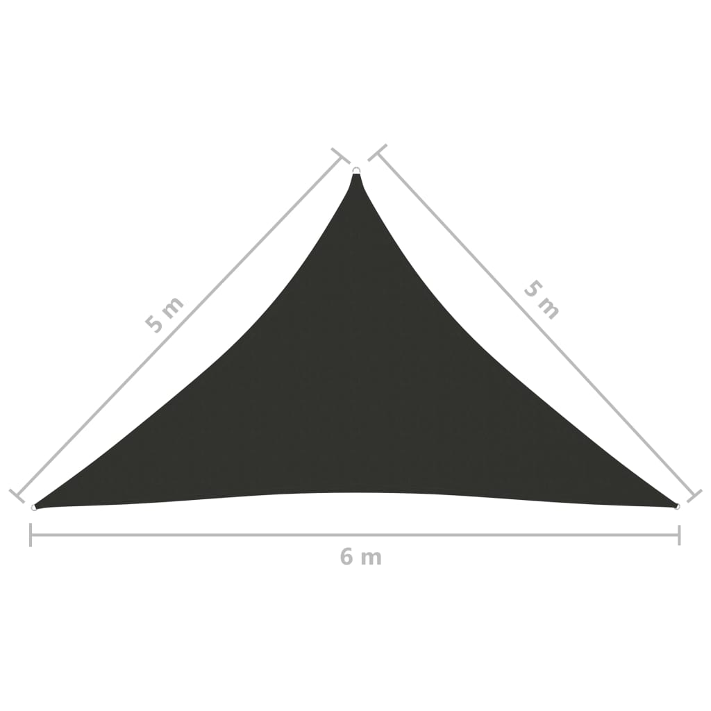 Parasole a Vela Oxford Triangolare 5x5x6 m Antracite - homemem39