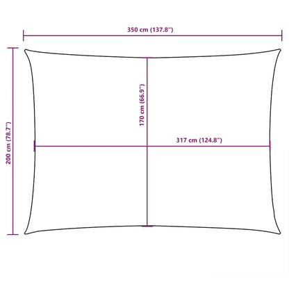 Parasole a Vela Oxford Rettangolare 2x3,5 m Beige | homemem39