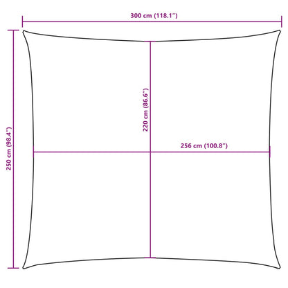 Parasole a Vela Oxford Rettangolare 2,5x3 m Beige | homemem39