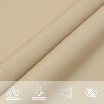 Parasole a Vela Oxford Rettangolare 3x5 m Beige