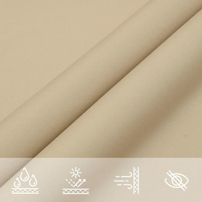 Parasole a Vela Oxford Rettangolare 3,5x5 m Beige