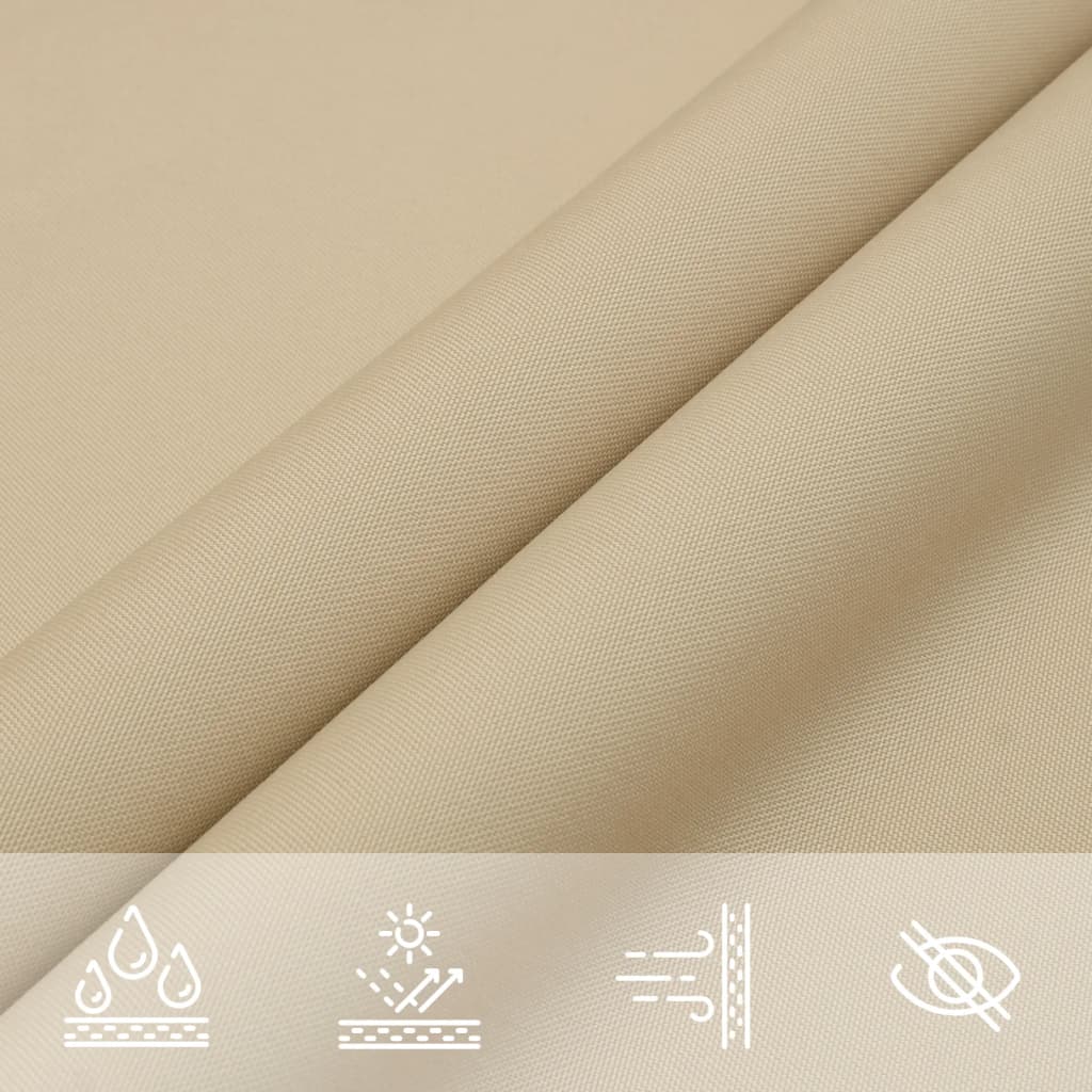 Parasole a Vela Oxford Triangolare 3,5x3,5x4,9 m Beige - homemem39