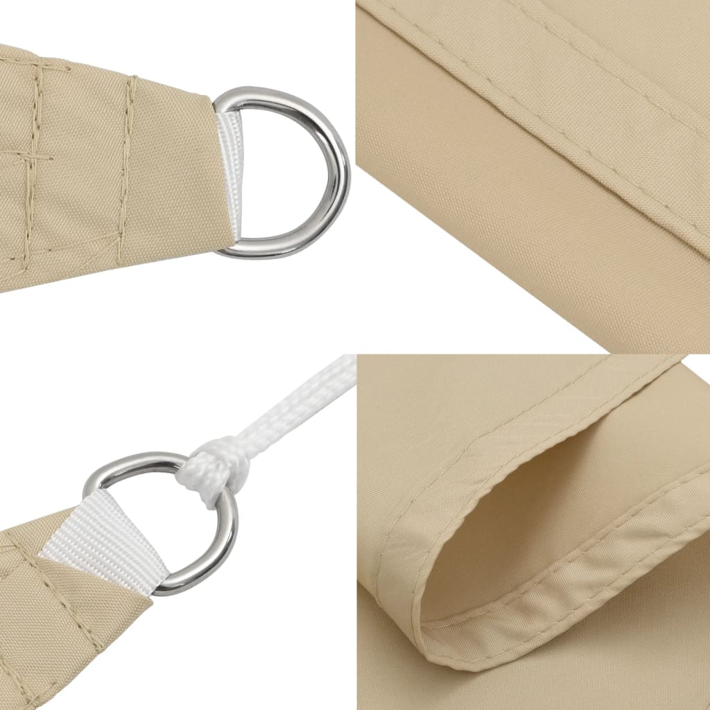 Parasole a Vela Oxford Triangolare 4x4x5,8 m Beige | homemem39