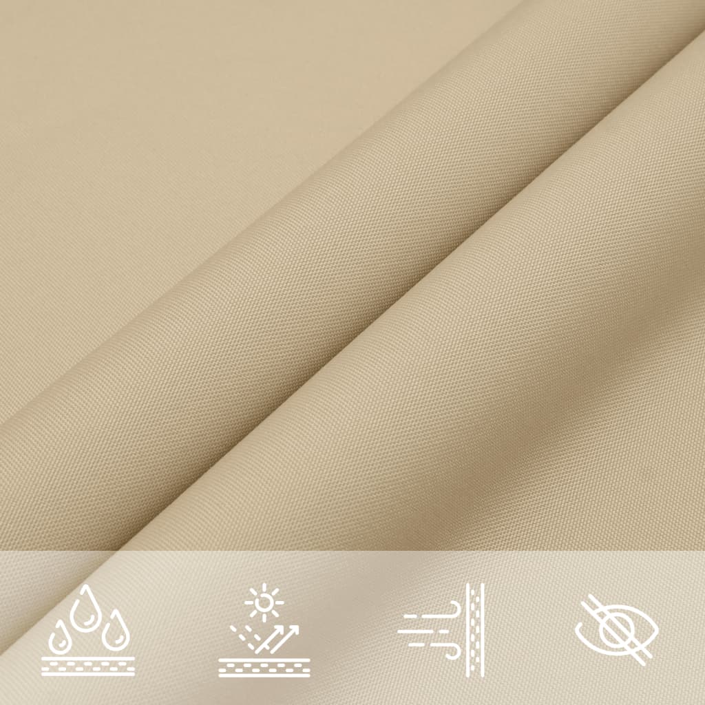 Parasole a Vela Oxford Triangolare 4x5x6,4 m Beige | homemem39