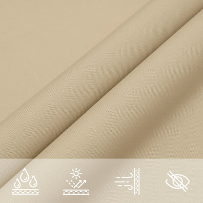 Parasole a Vela Oxford Triangolare 4x5x6,4 m Beige | homemem39