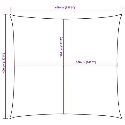 Vela Parasole in Tela Oxford Quadrata 4x4 m Crema | homemem39