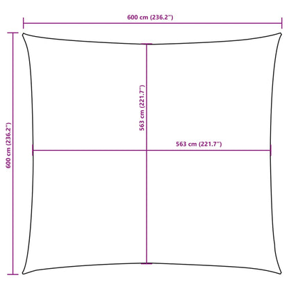 Vela Parasole in Tela Oxford Quadrata 6x6 m Crema | homemem39